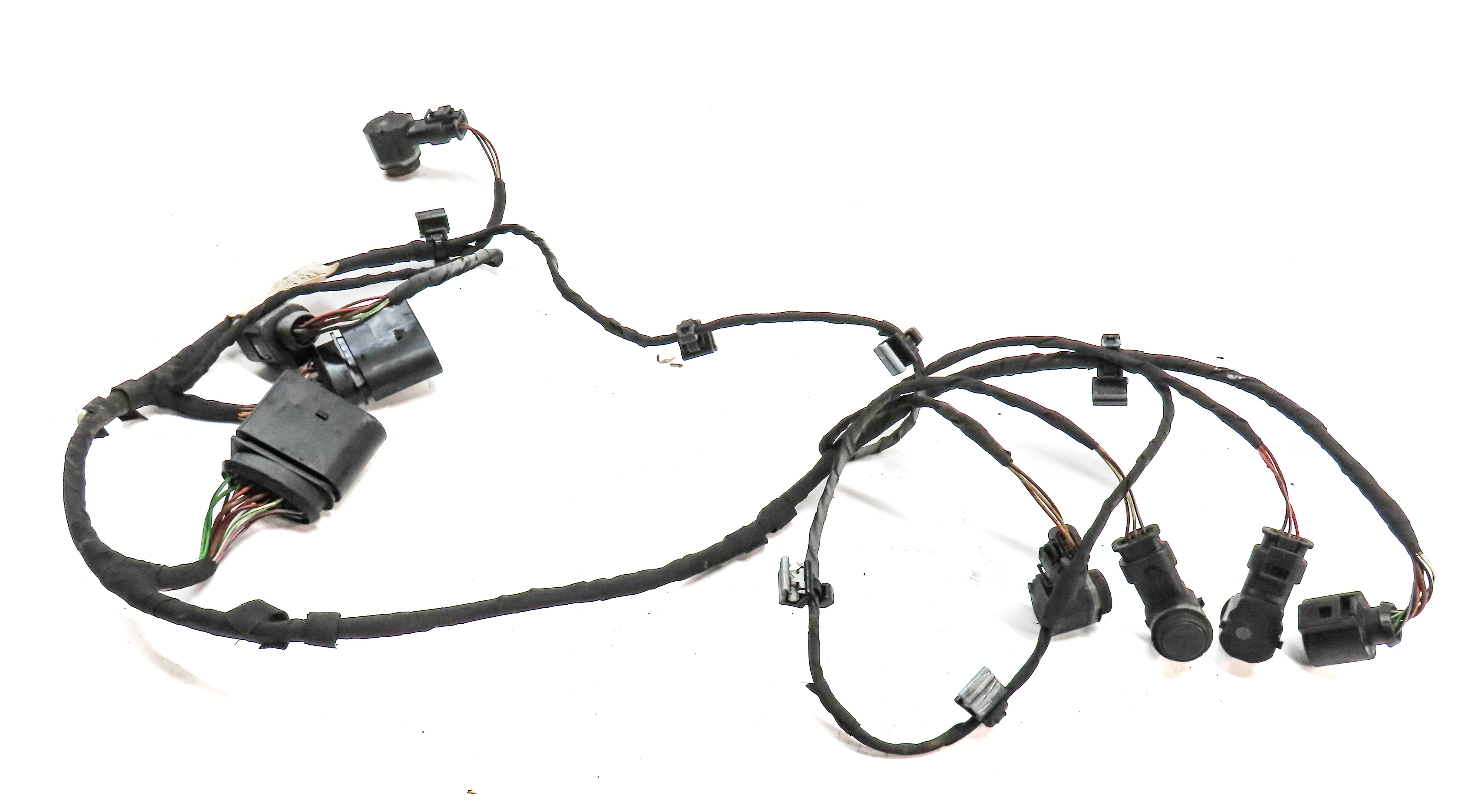 13 AUDI Q7 (4L) REAR PARK ASSIST PDC DISTANCE CONTROL WIRE SENSOR SET/4 (White) — exact item pictured